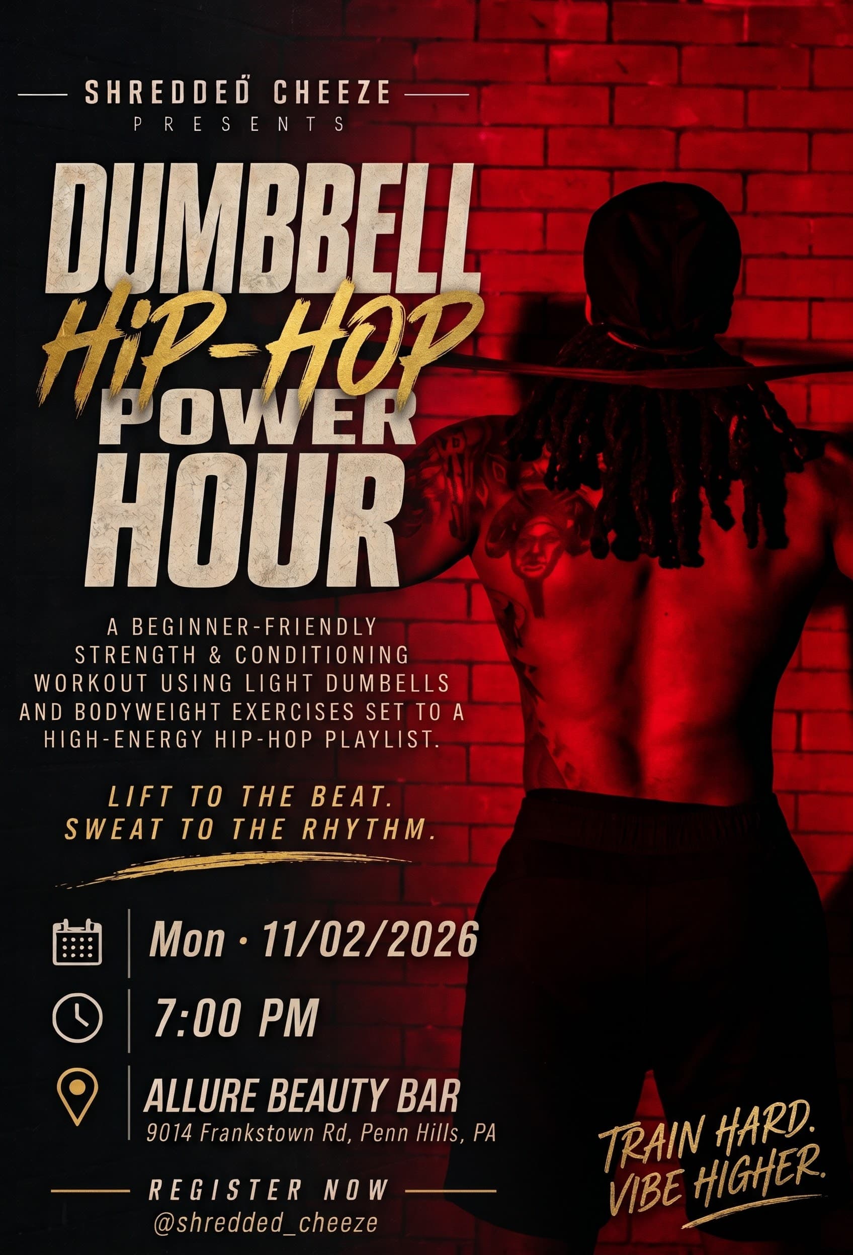 SHREDDED CHEEZE PRESENTS: DUMBBELL HIP-HOP POWER HOUR